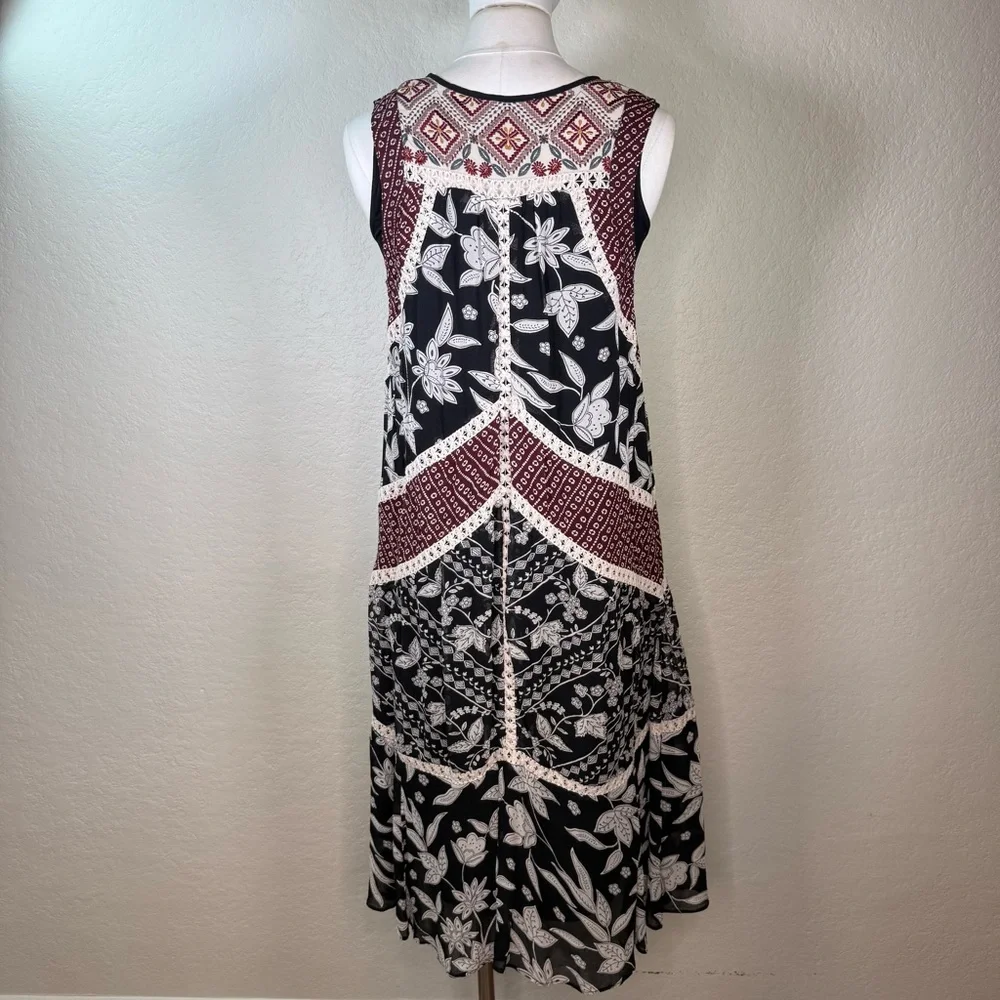 Anthropologie Floreat Grasslands Embroidered Lace Floral Midi Dress - Picture 9 of 16